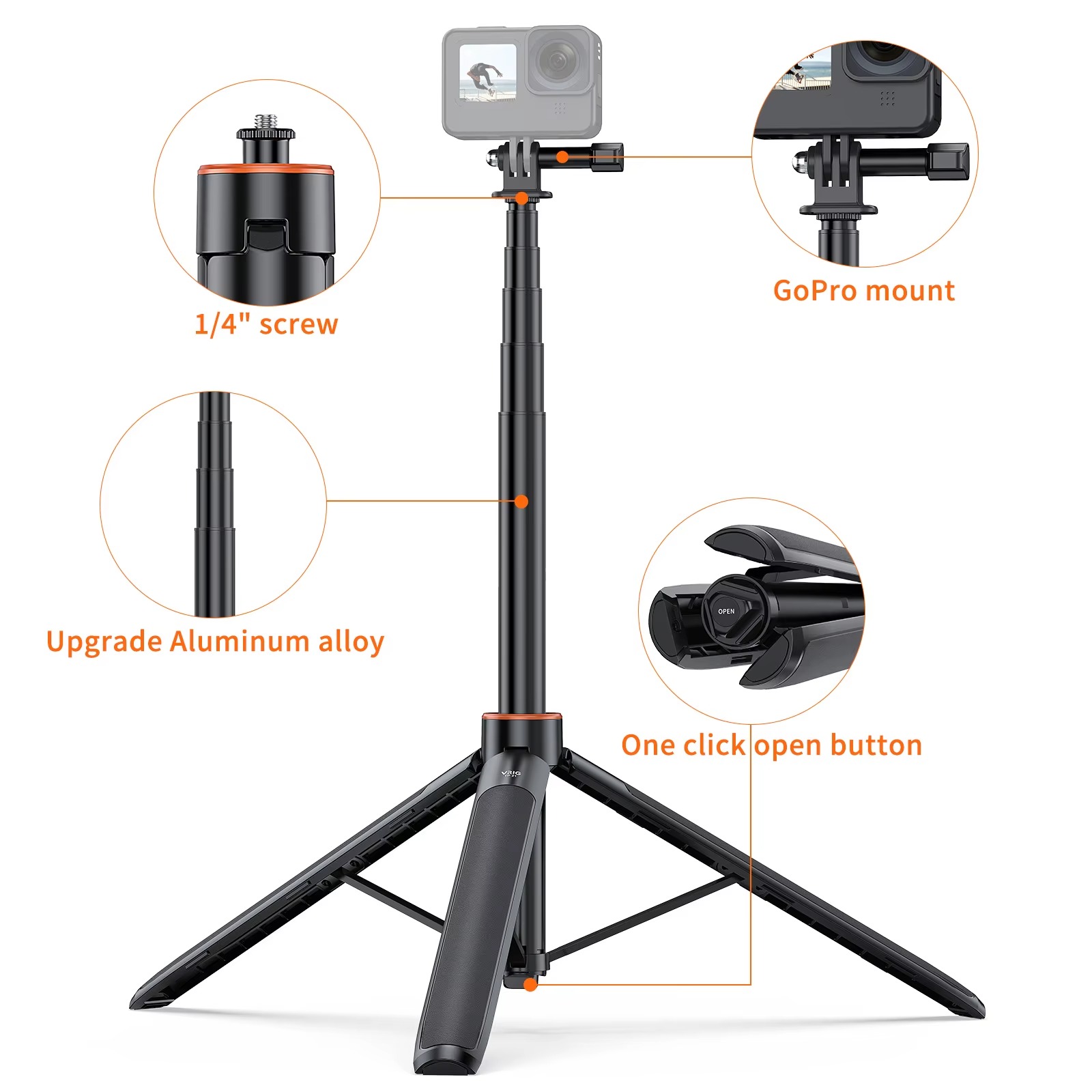 54inch Extendable Selfie Stick Tripod factory4
