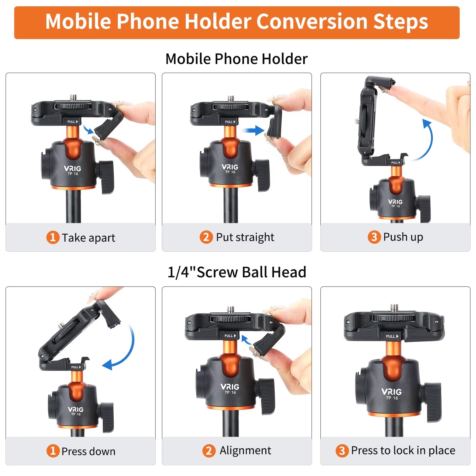 55 inches Extendable Phone Tripod – 2-in-1 Selfie Stick Tripod with Phone Clip5
