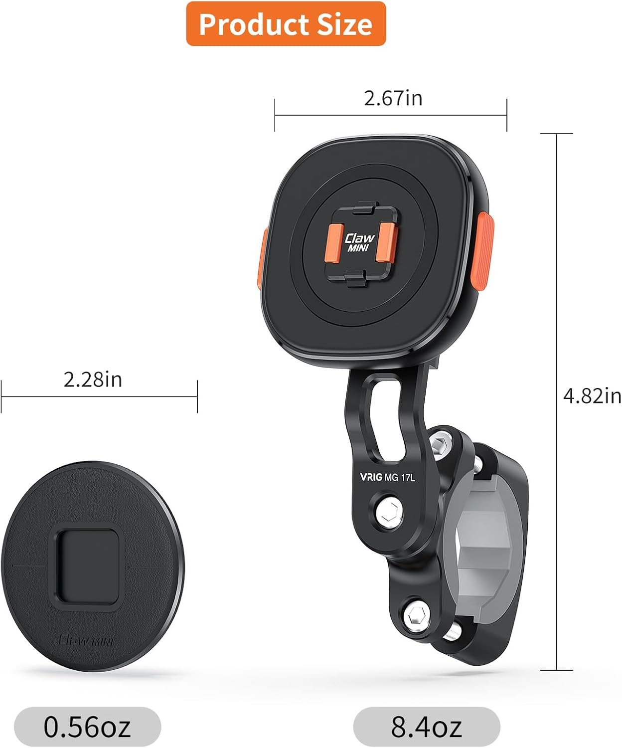 MG17L Claw Mini Magnetic Phone Mount7