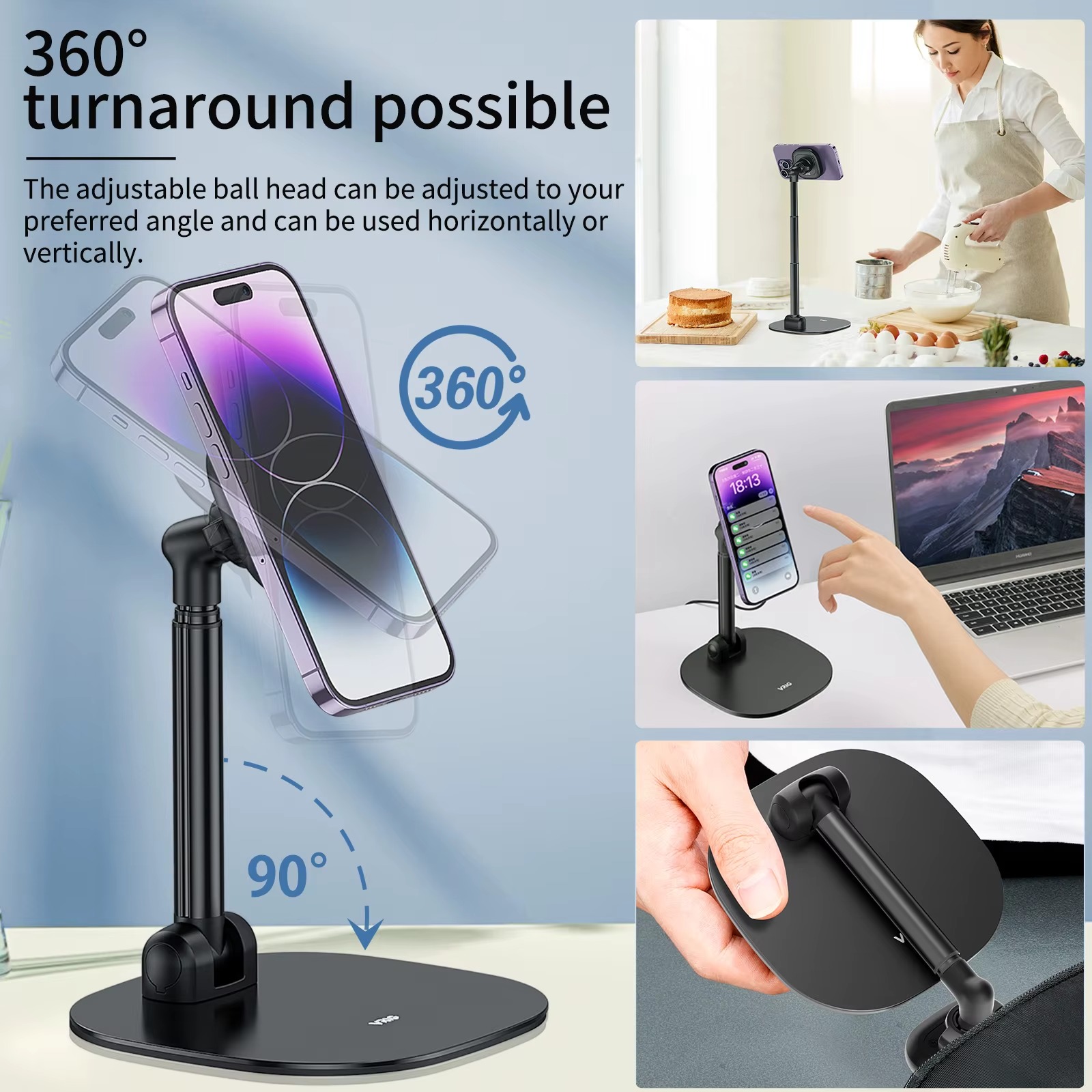 Magnetic Desk Phone Stand for Office or Home2