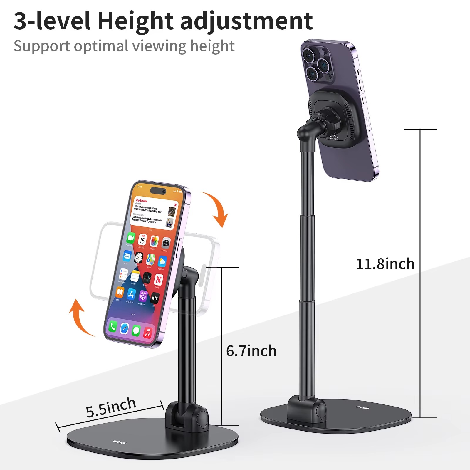 Magnetic Desk Phone Stand for Office or Home3
