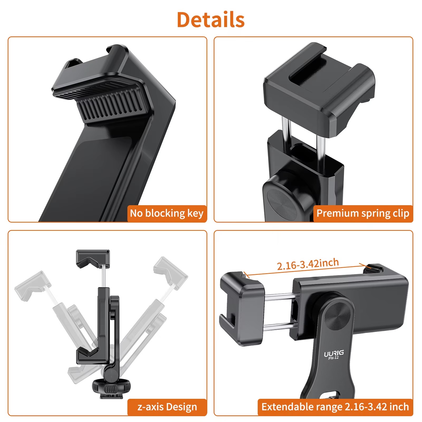 PH-12 Aluminum Phone Mount with Hot Shoe Adapter3