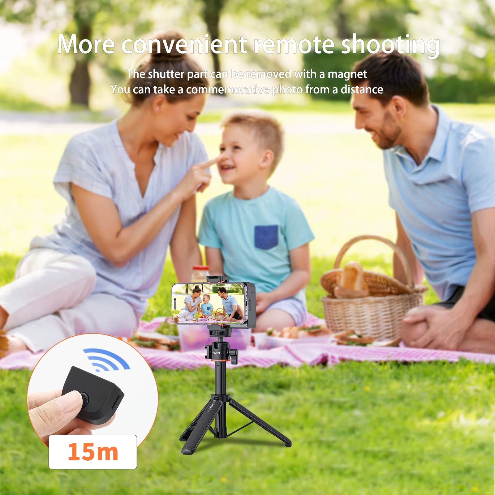 Smartphone Camera Grip with Detachable Wireless Bluetooth Shutter Remote2