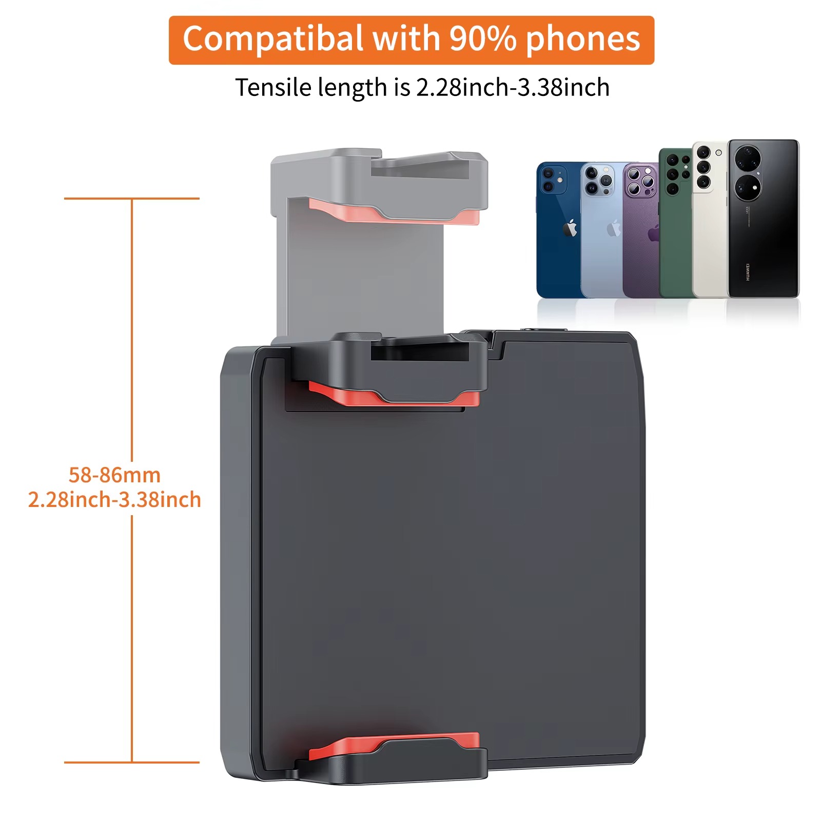 Smartphone Camera Grip with Detachable Wireless Bluetooth Shutter Remote4