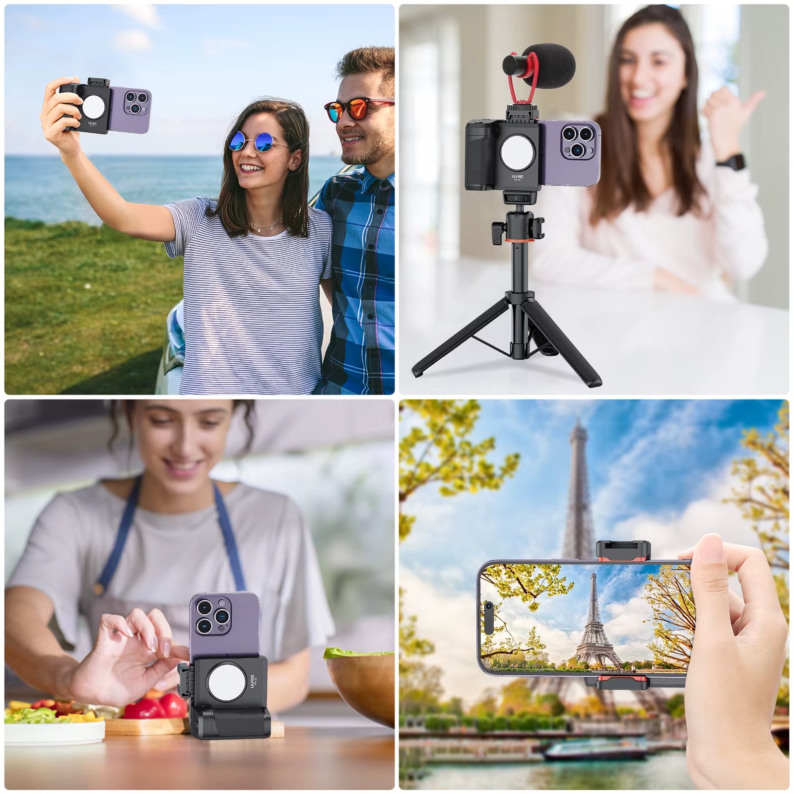 Smartphone Camera Grip with Detachable Wireless Bluetooth Shutter Remote6