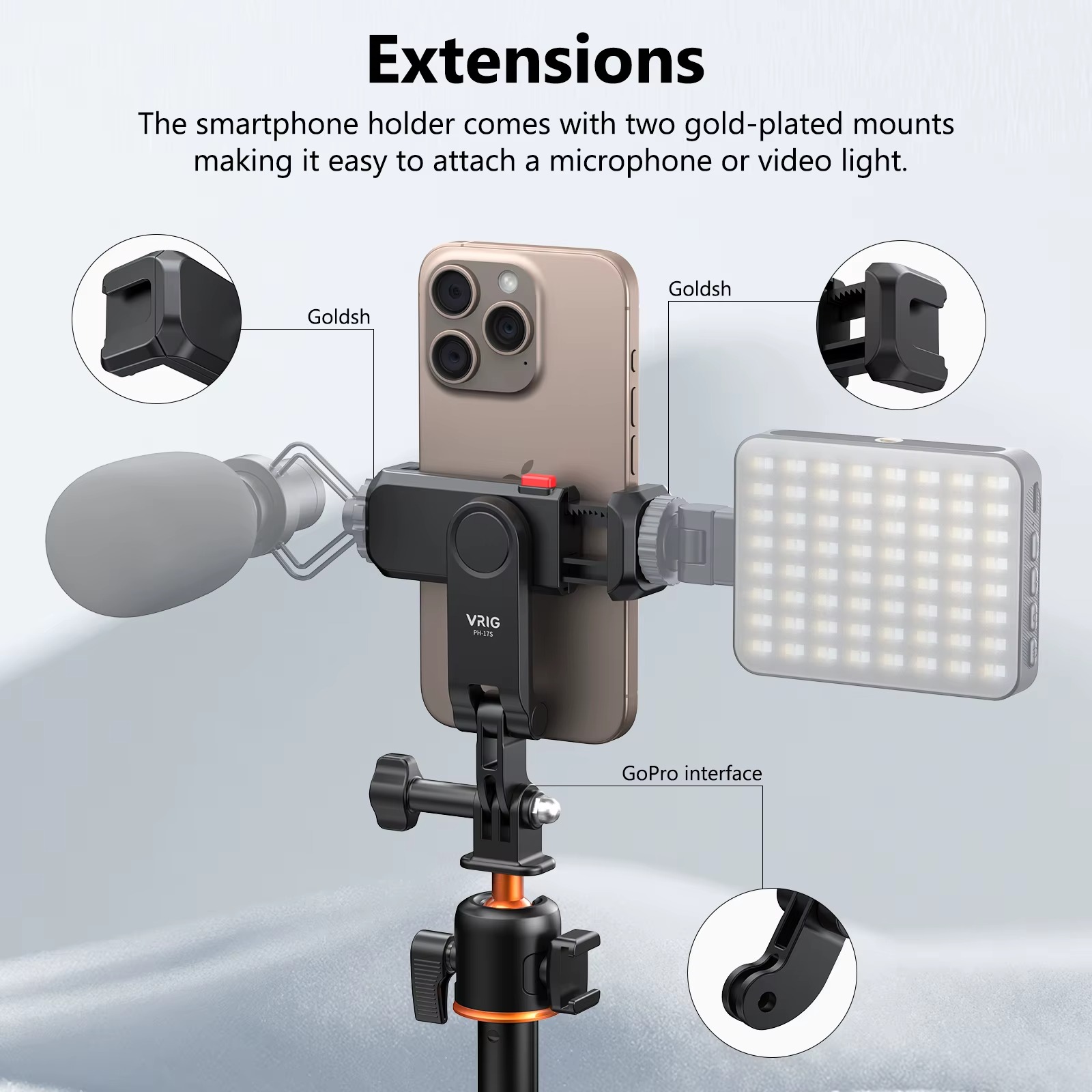 Universal Phone Holder & Hot Shoe Mount Adapter Kit2