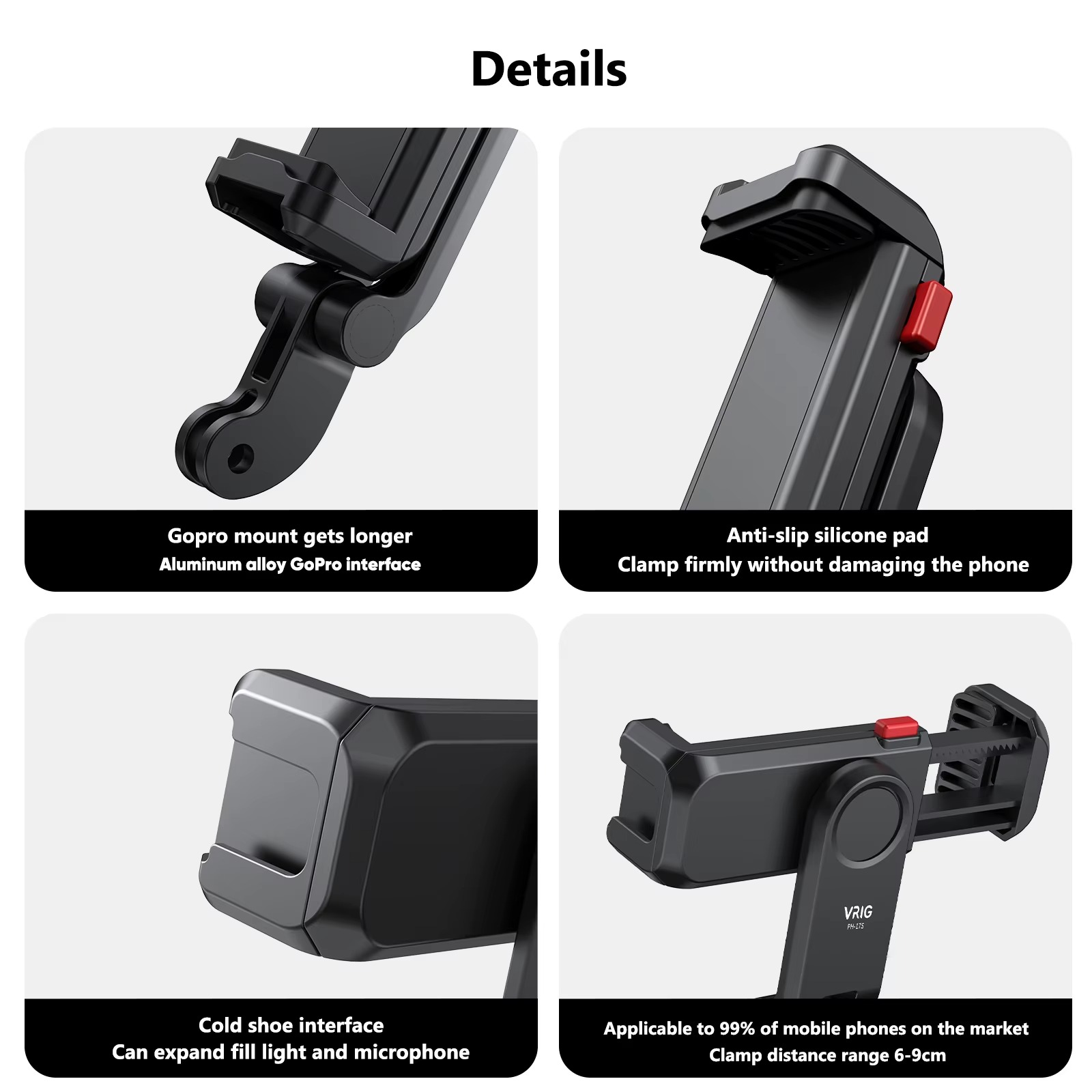 Universal Phone Holder & Hot Shoe Mount Adapter Kit4