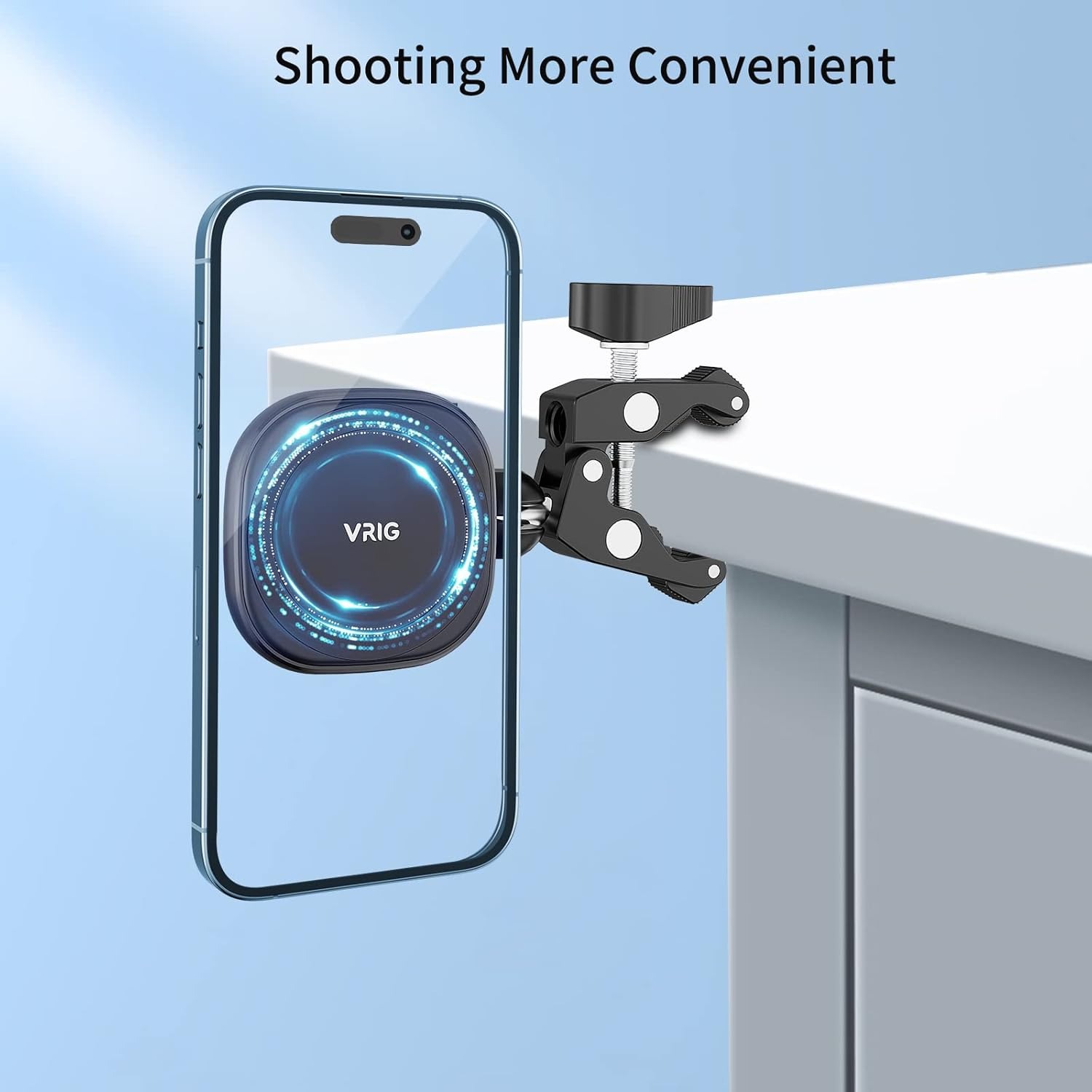 VRIG MG-01 Magnetic Phone Tripod Mount, 14 Tripod Adapter with Strong Magnetic Ring & ARRI Locating Holes5